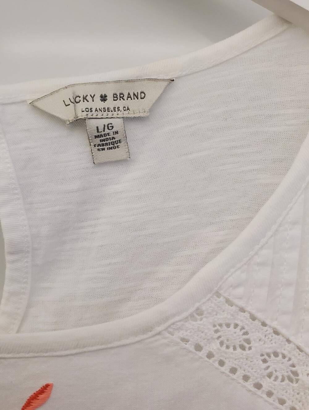 Lucky Brand Embroidered White Blouse - Picture 12 of 12